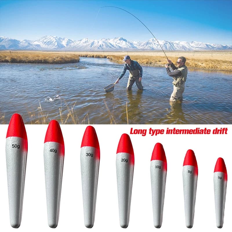 Lot de 5 flotteurs de pêche en mousse EVA 2g à 50g pour bouchon casting et