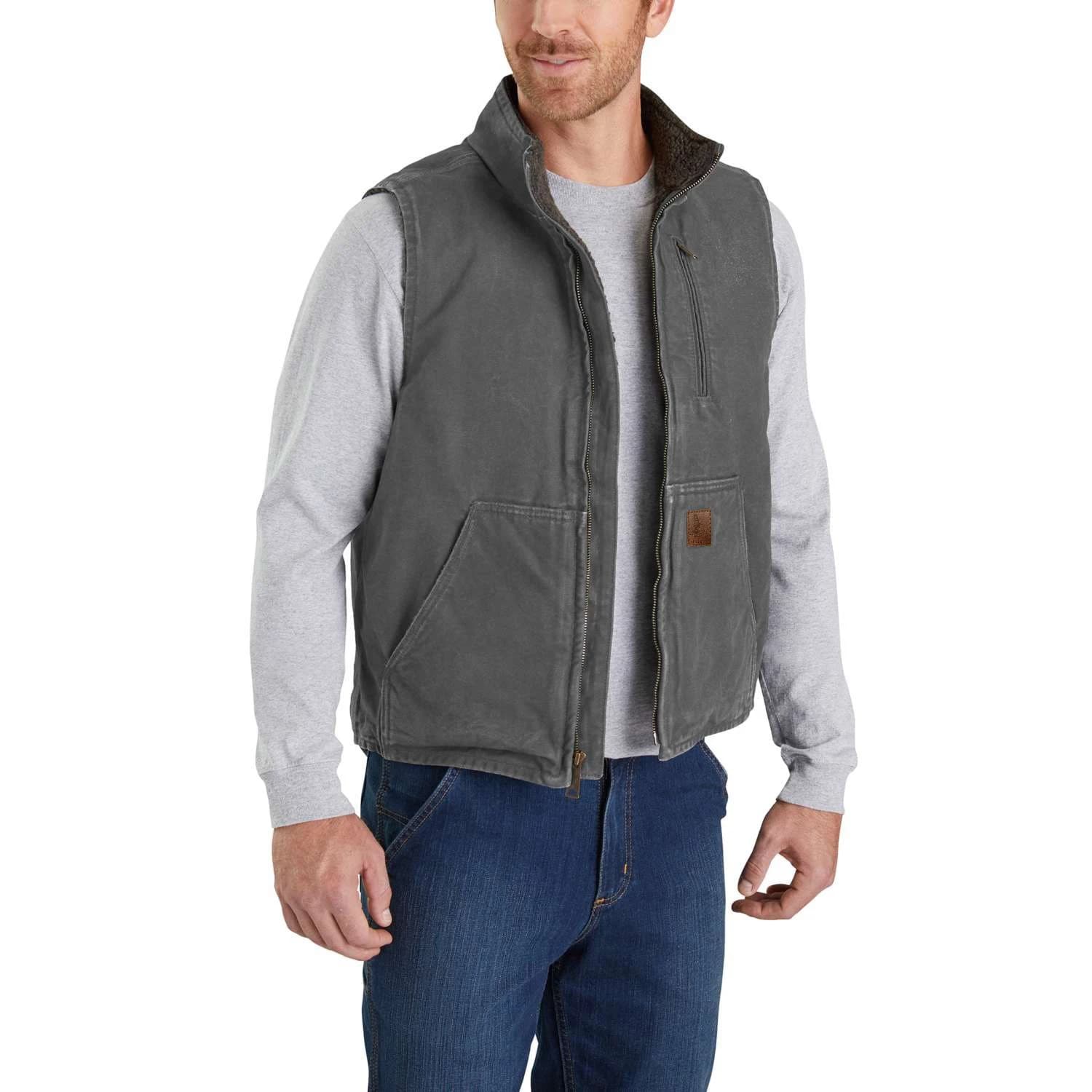 Veste pêche hiver doublée sherpa - Style vintage pour pêche et chasse par temps froid