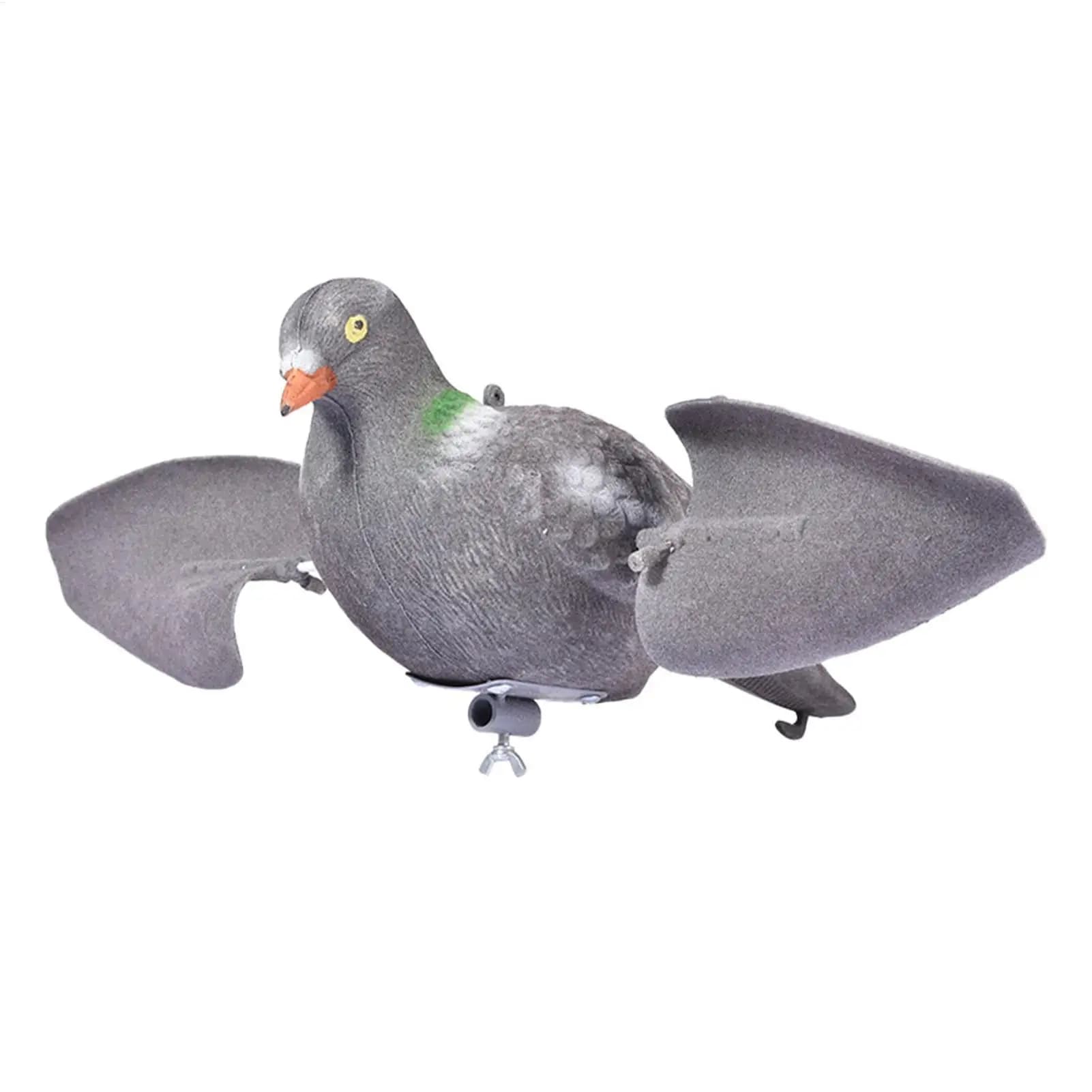 Leurre pigeon à ailes mobiles - Appât de chasse simulation mouvement - Décor jardin extérieur