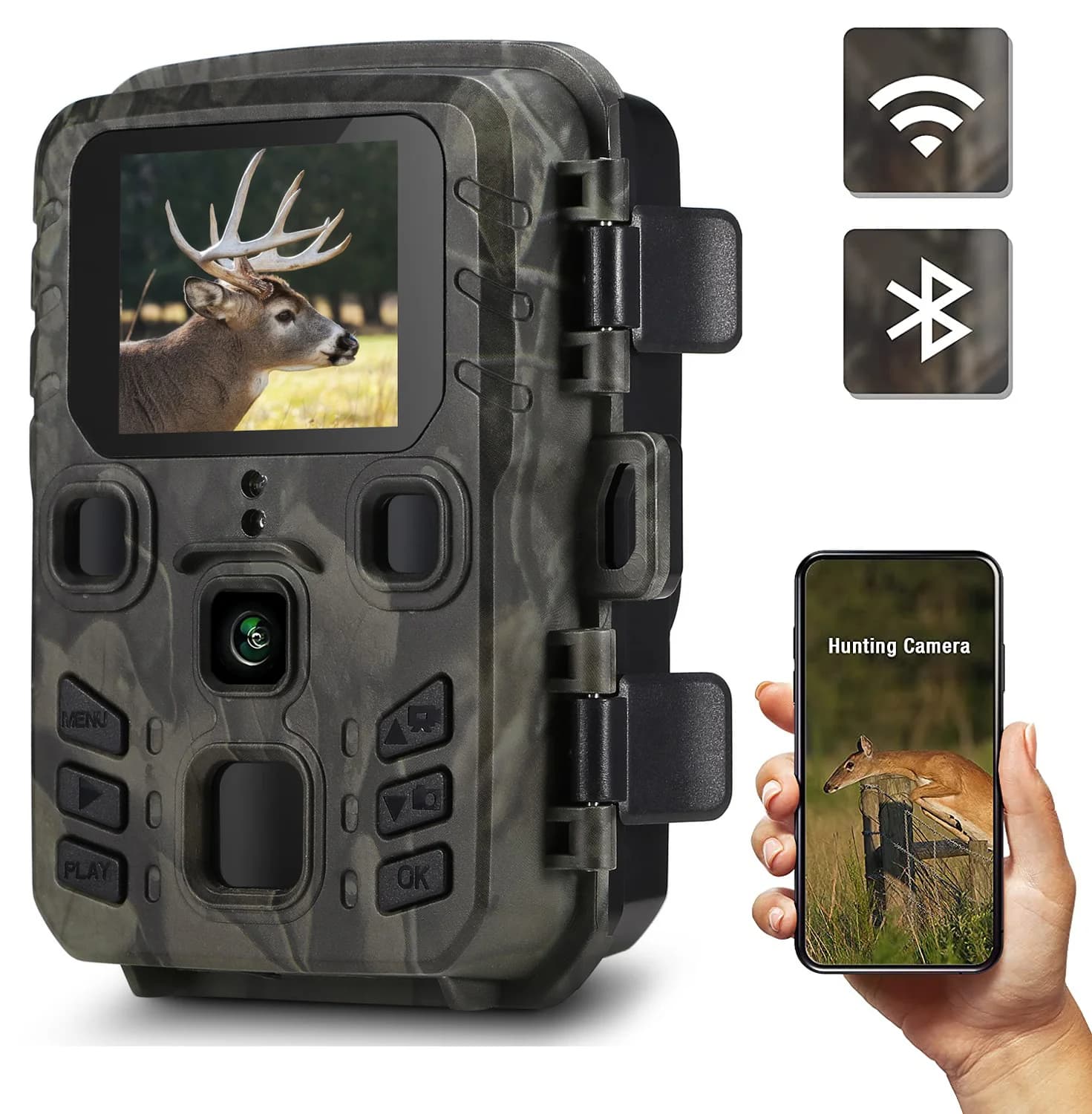 Caméra trail WIFI APP 4K/2.7K 36MP - Surveillance infrarouge étanche IP65 outdoor