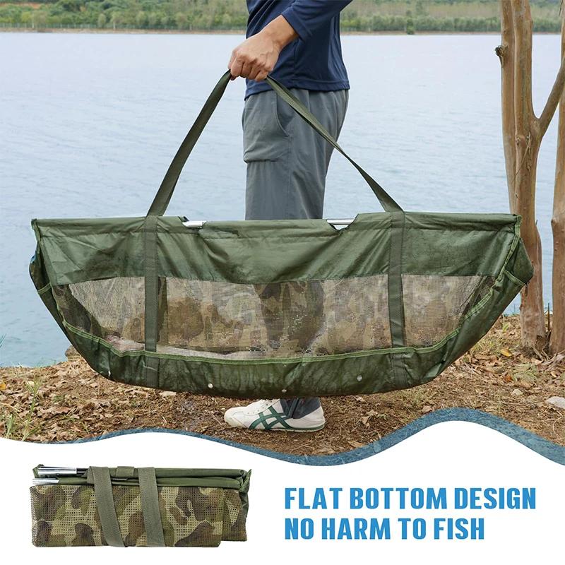 Sac de pesée pliable pour poissons en filet - Pèse-bag pour pêche du bar et conservation