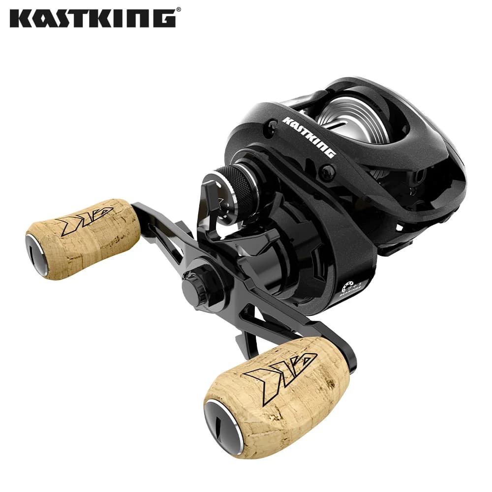 Moulinet baitcasting KastKing Royale MegaTron 7.2:1 pour lancer longue distance, drague 8kg aluminium