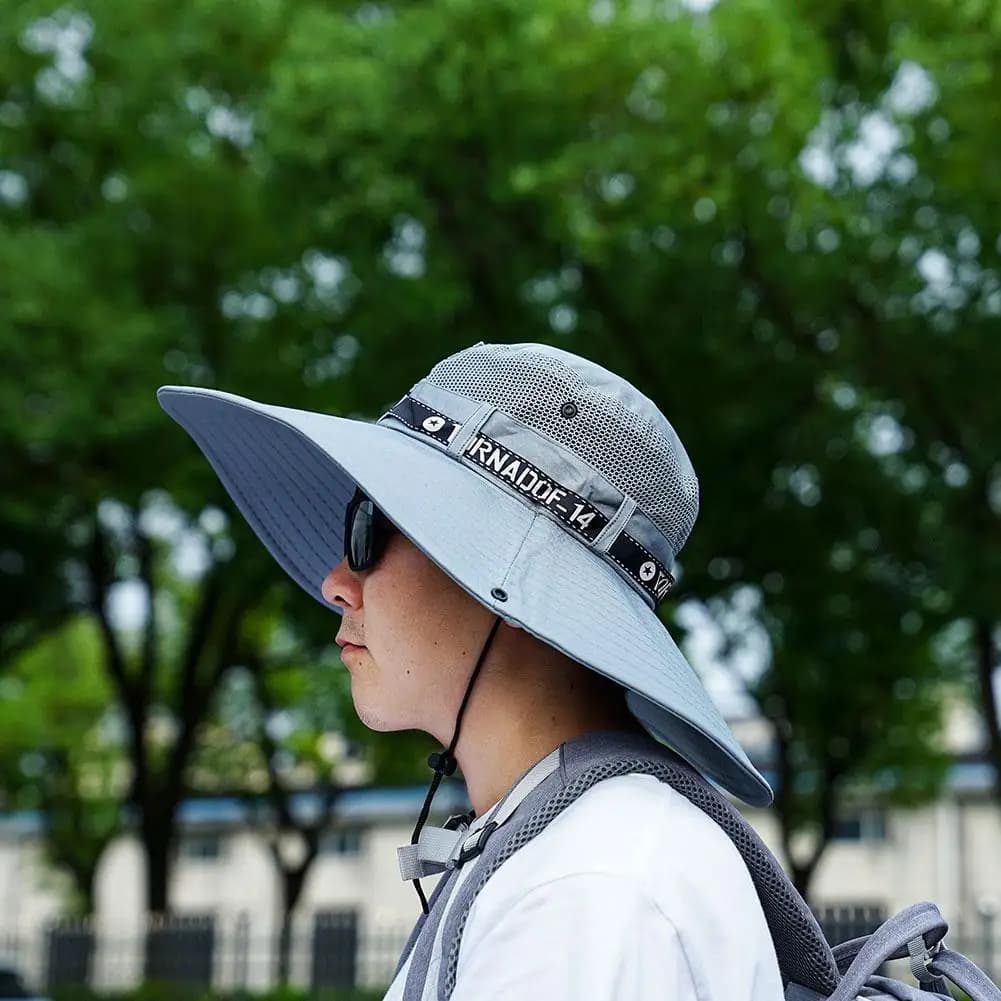 Chapeau de pêche été grand format respirant protection UV pour hommes et femmes pêcheur
