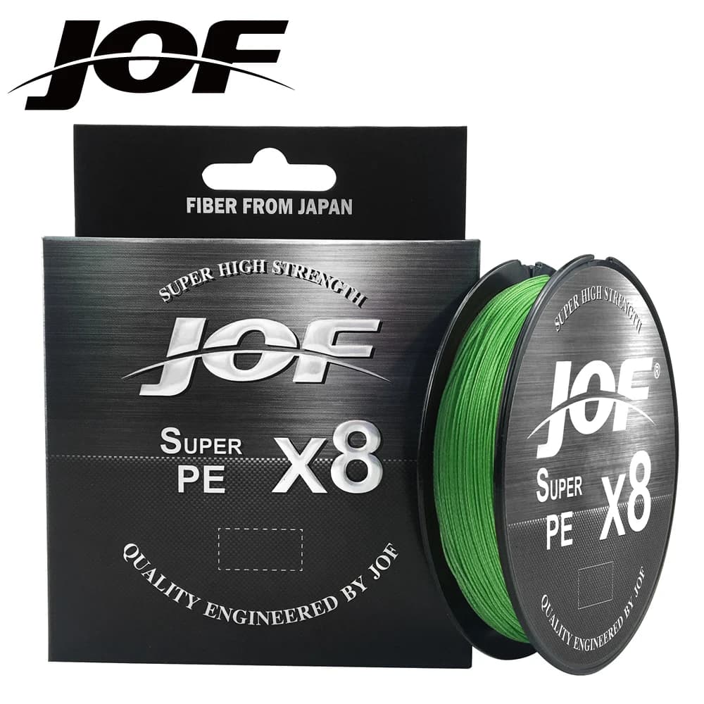 Ligne de pêche JOF X8 Strong PE tressée 8 brins 150M-500M haute résistance pour pêche sportive