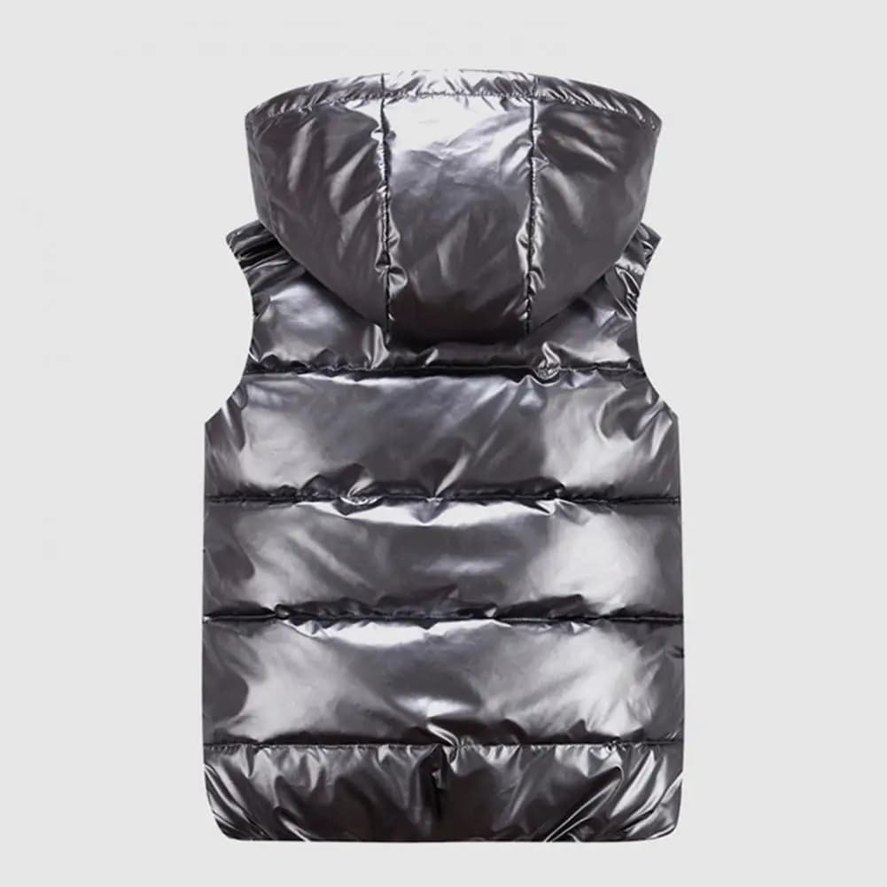 Gilet matelassé homme capuchon sans manches zippé hiver pêche isolation chaude poches pratiques