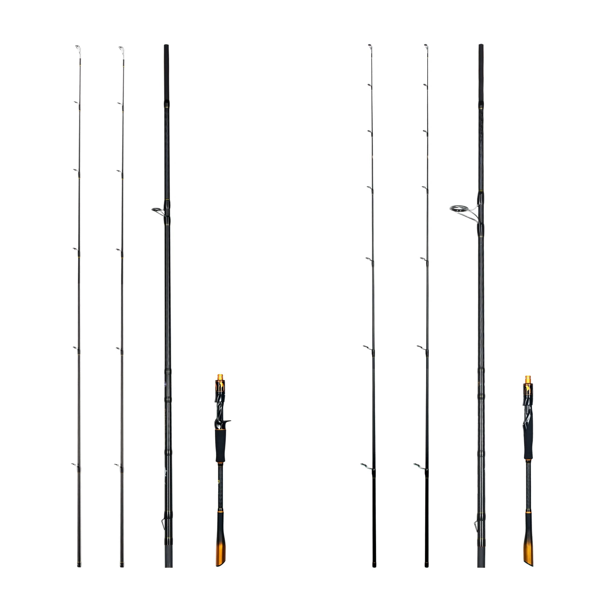 Canne spinning casting BIUTIFU 2 brins 1.8-2.7m carbone T1000 pour leurres 7-80g brochet et perche
