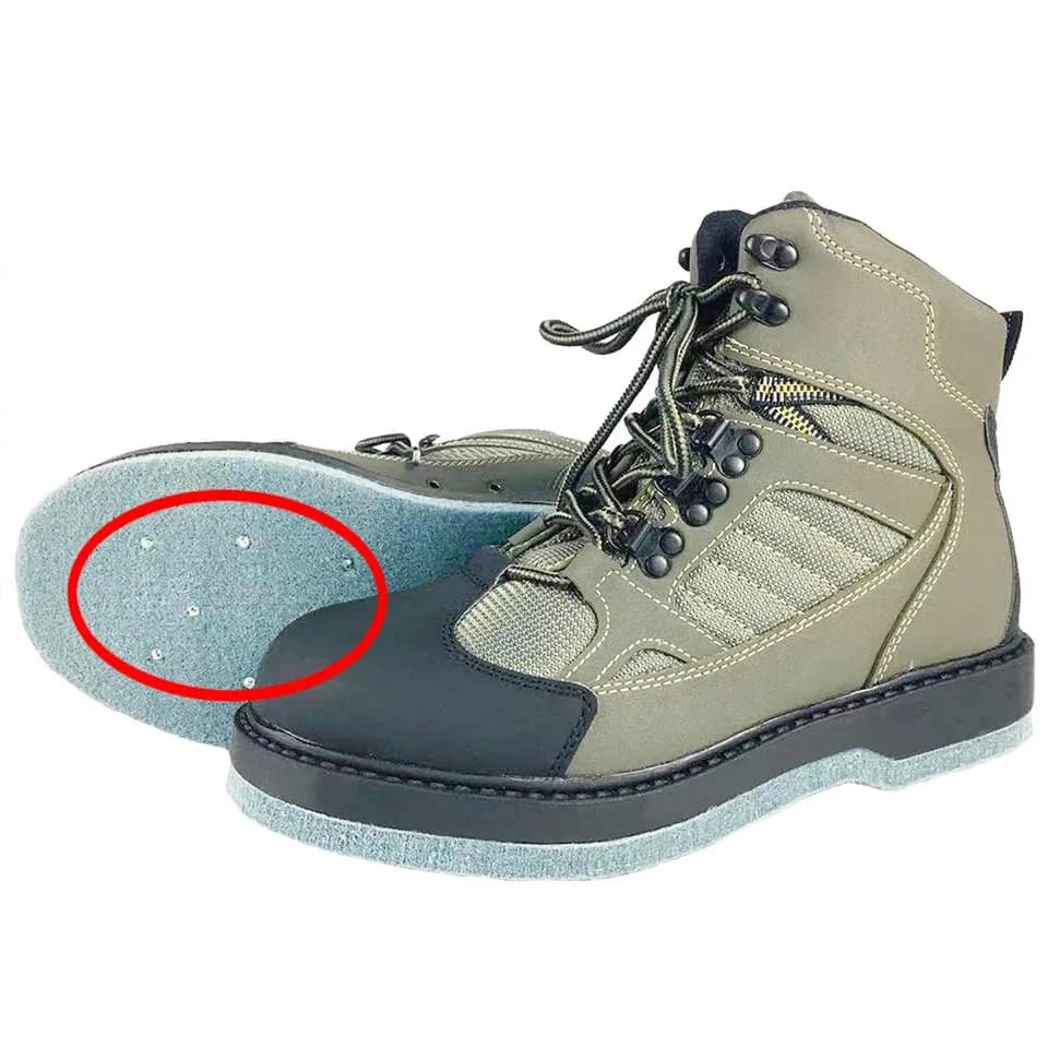Chaussures wading pêche à la mouche chasse montaison semelle feutre ou caoutchouc antidérapante bottes pêche récif