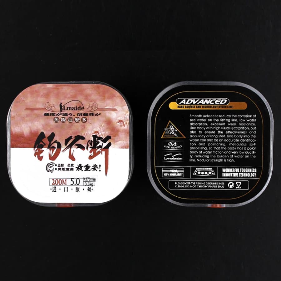 Ligne coulante nylon-fluorocarbone Lmaide 200m 20kg - qualité japonaise pêche mer et eau douce