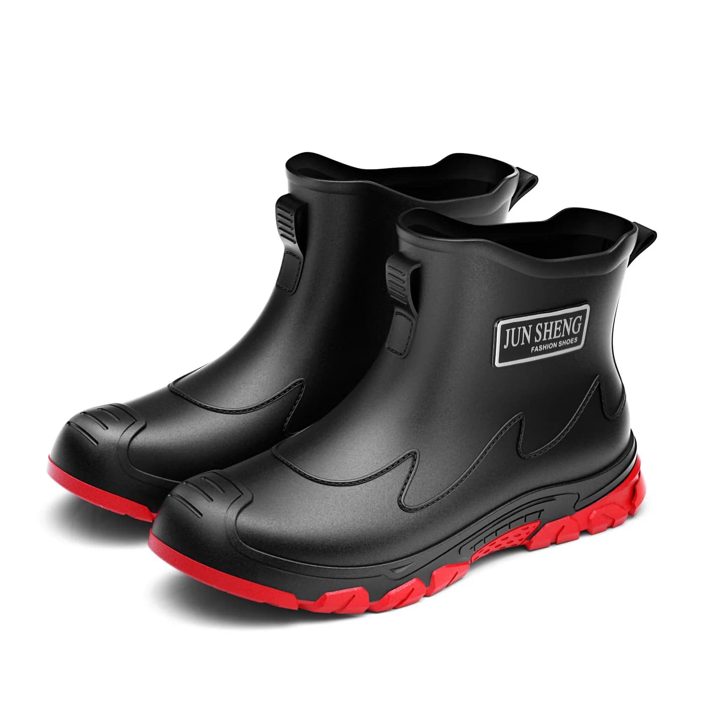 Men's Short Tube Rain Boots Anti-slip Fishing Outdoor Riding PVC Material Comfor