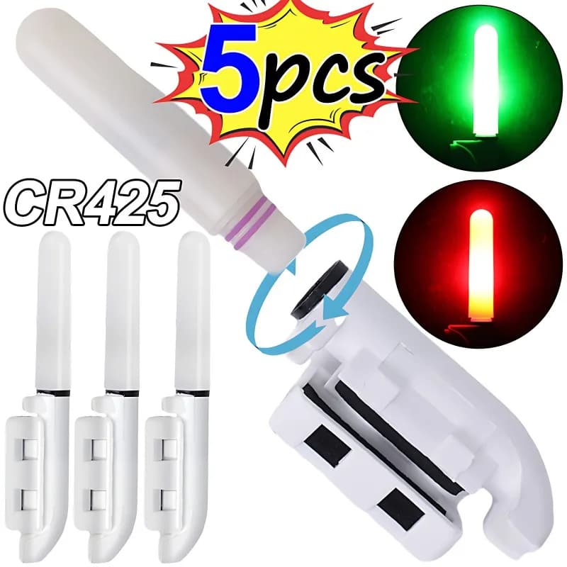 Lampe LED amovible pour canne à pêche électronique étanche, accessoire nuit pêche rocheuse avec flotteur et batterie CR425