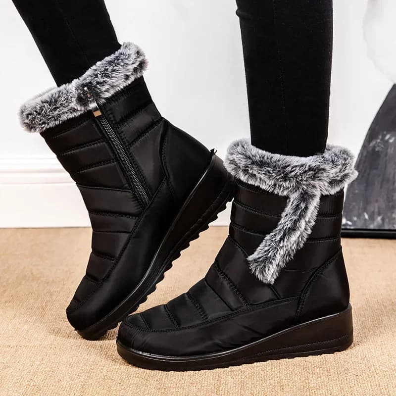 Bottes Neige Femme Imperméables 2024 - Doublure Polaire Chaude Antidérapante pour Couple Hiver