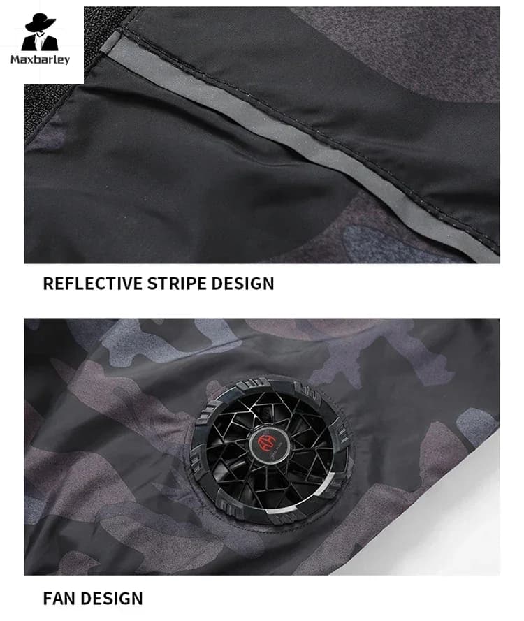 Veste Rafraîchissante Pêche et Travail avec Ventilateur Intégré pour Outdoor en Été