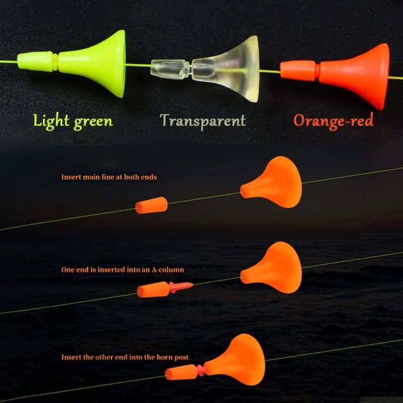 Kit de pêche avec flotteur coulissant et leurres ABS pour mer rivière lac étang