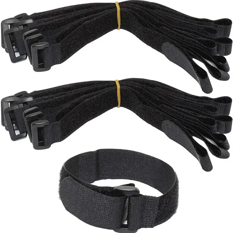 Sangles réglables nylon 5/10 pièces pour rangement matériel pêche - Attaches câbles réutilisables