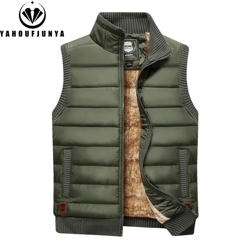 Gilet chaud pêche hiver homme - Veste sans manches coupe-vent pour pêche en automne et hiver