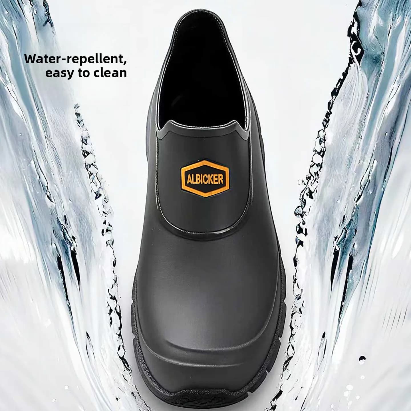 Bottes de pluie style coréen imperméables gris jaune pour travail boueux et trajets quotidiens