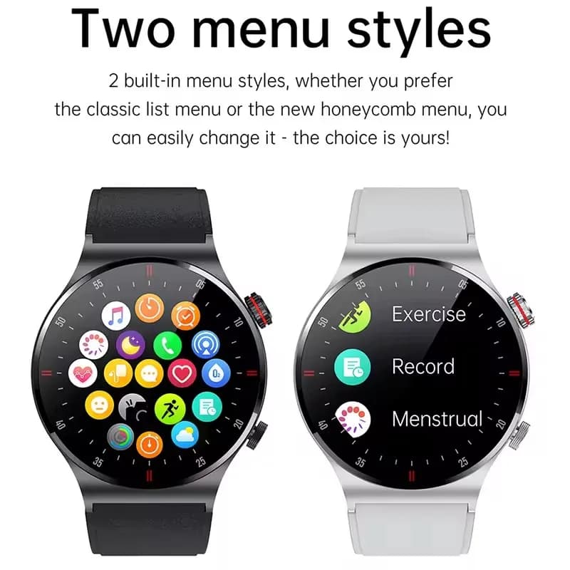 Smartwatch homme 2025 NFC appel Bluetooth écran plein écran GPS sport monitoring ECG étanche Android iOS