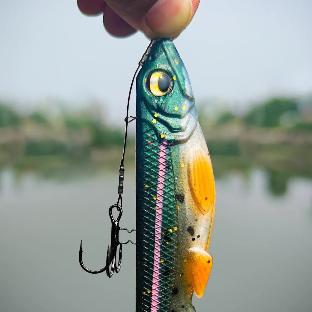 Hameçons triple T-Trebles à pointes porte-appâts pour leurres souples et swimbaits pêche