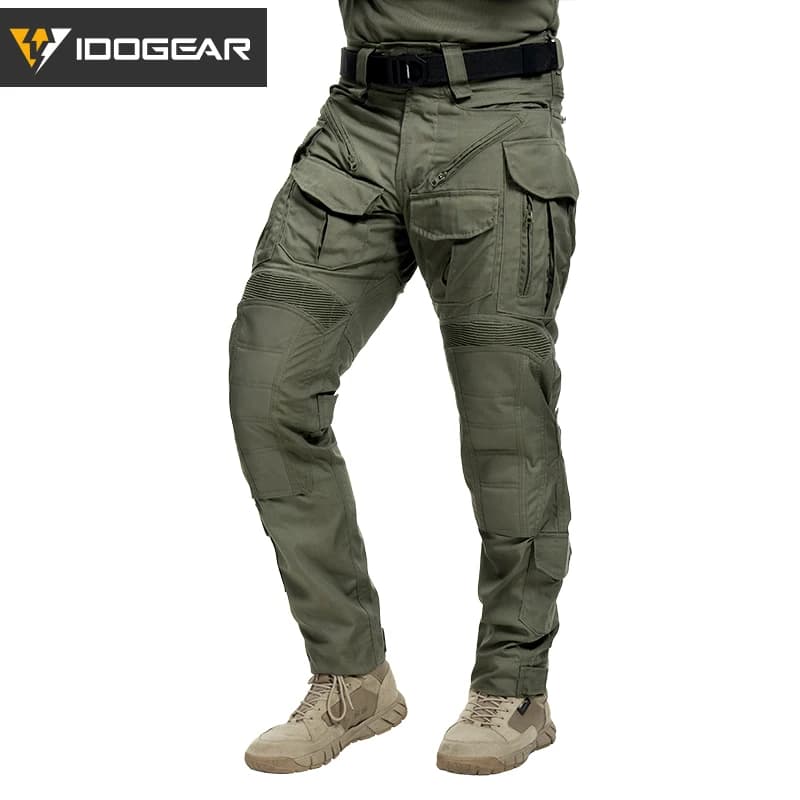 Pantalon combat lourd IDOGEAR G5 anti-déchirure pêche chasse - 3D cut imperméable multi-poches 3215