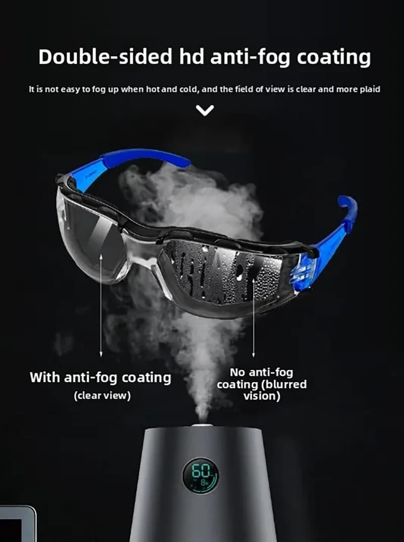 Lunettes de sécurité pêche travail bois laboratoire protection yeux joints mousse confort