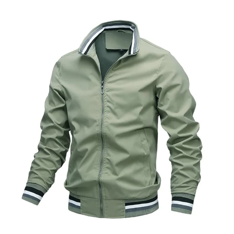 Veste bomber homme pêche imperméable coupe-vent col montant sport outdoor automne hiver