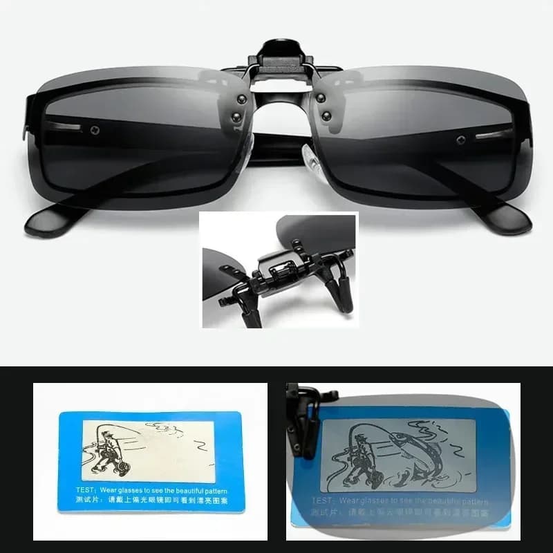 Clips lunettes polarisés vision nocturne conduite - Accessoire UV400 pour sunglasses existants