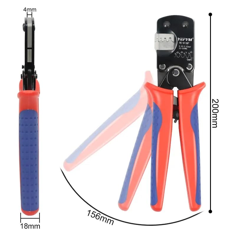 Pince à sertir micro-connecteurs YE-013BR pour pêche - Compatible Molex/JST pour équipements pêche électrique