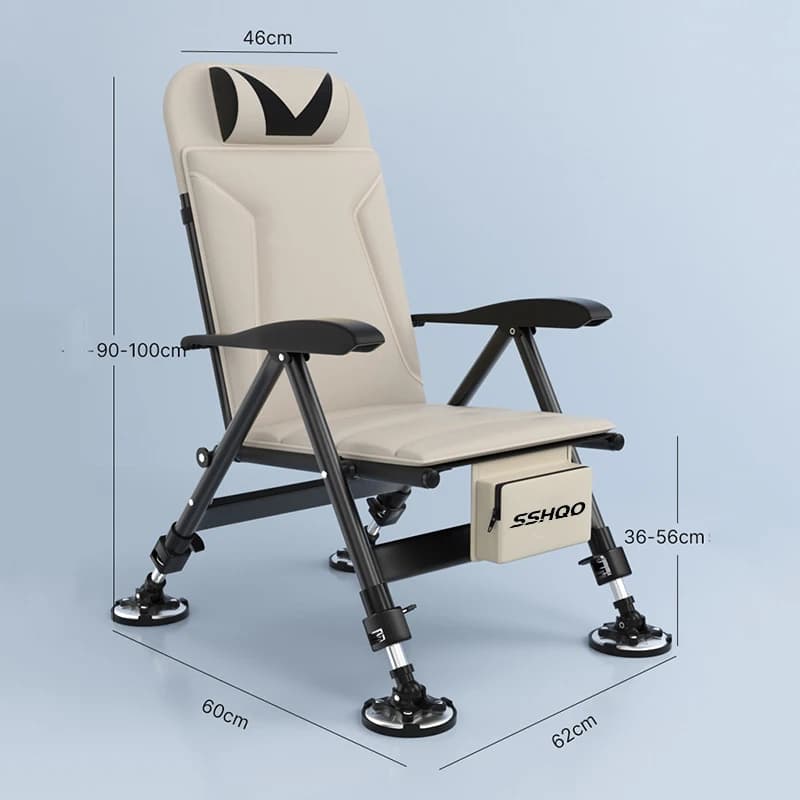 Chaise de pêche pliante européenne renforcée - Siège portable pour pêche en rivière, lac et mer