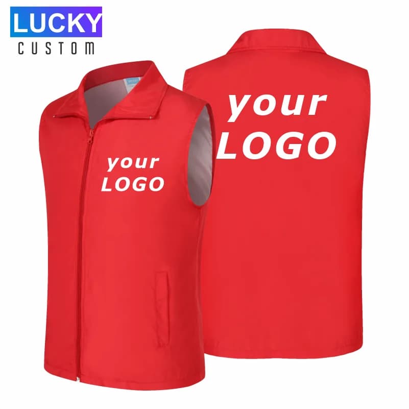 Veste sans manches été respirante bénévole événement personnalisable logo entreprise homme femme taille 4XL