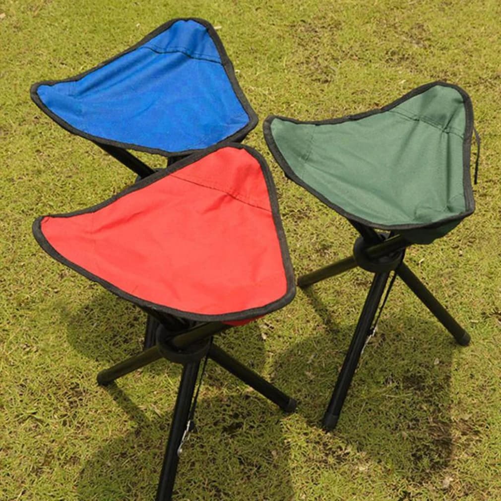 Tabouret de pêche pliant à trois pieds en fer pour randonnée pêche et accessoires de loisirs
