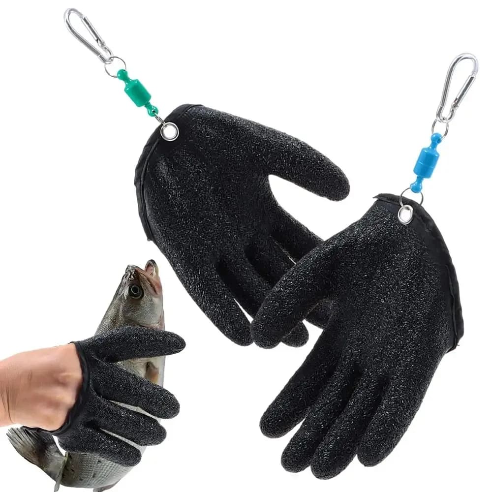 Gant professionnel pêche latex chasse protection anti-perforation antidérapant pêcheur main gauche droite