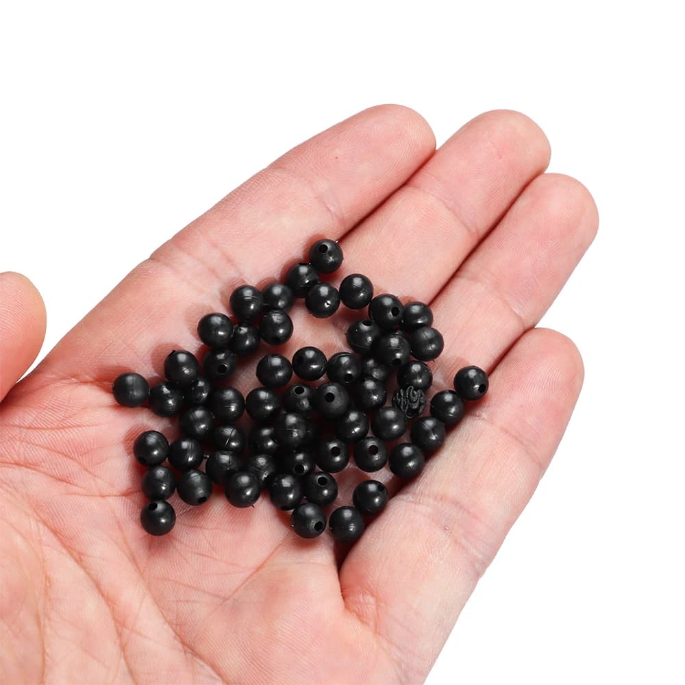 100 perles de pêche souples et dures 3-12mm - Stoppeurs d'espacement pour montages et leurres
