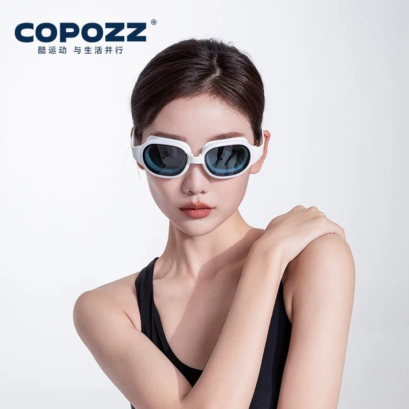 Lunettes de natation COPOZZ professionnelles anti-buée UV étanches pour hommes et femmes