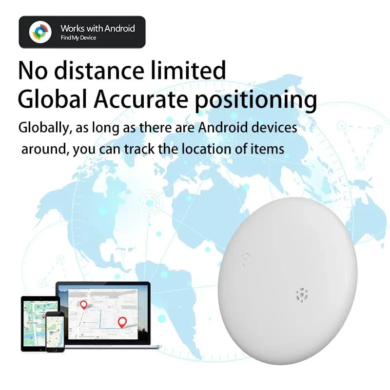 Tracker anti-perte Android - Compatible Google Find My, étanche, pour clés, portefeuille et animaux