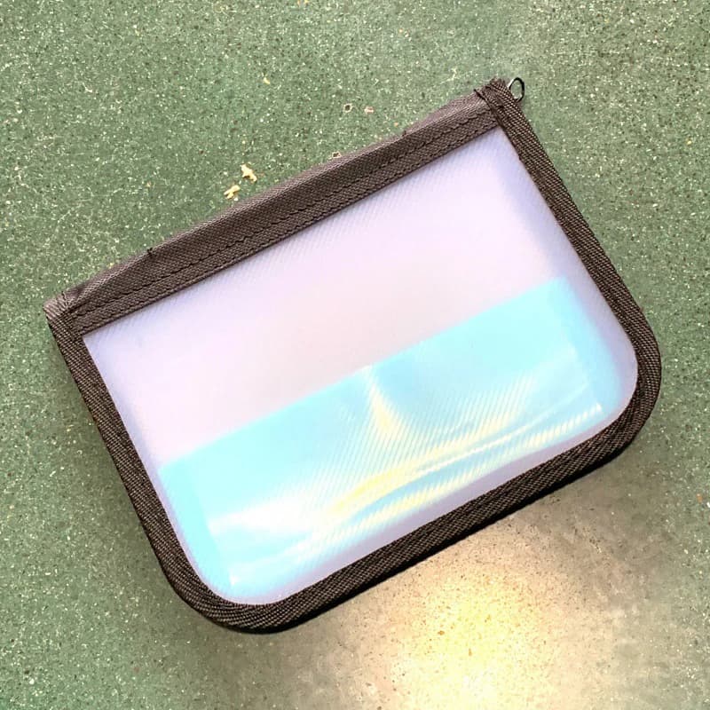 Boîte de rangement transparente pour leurres calamars - Étui pêche avec fermeture éclair double sens