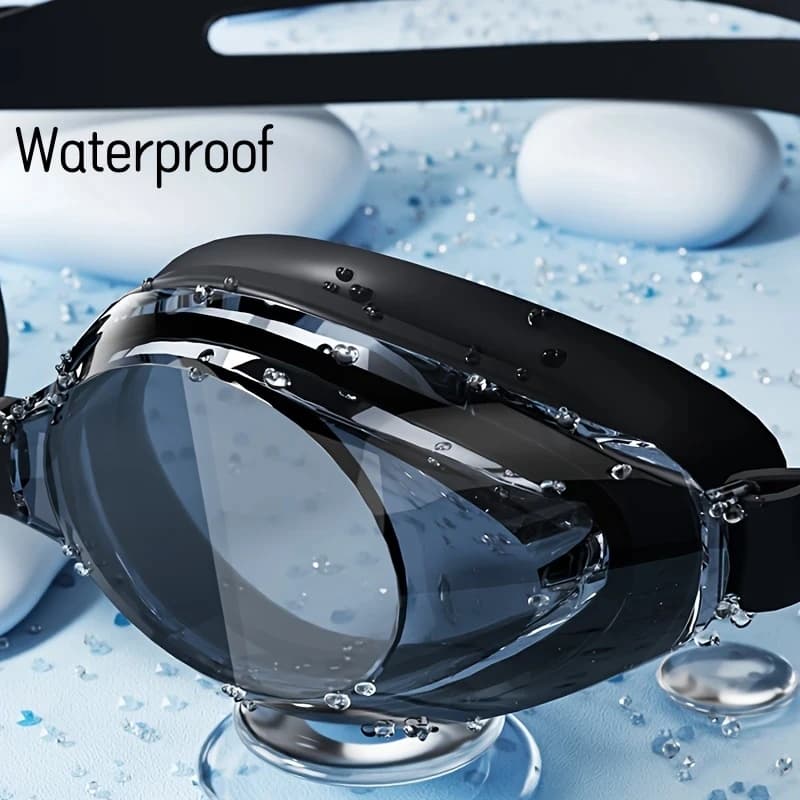 Lunettes natation unisexes professionnelles - étanches HD anti-buée sans fuite protection UV complète