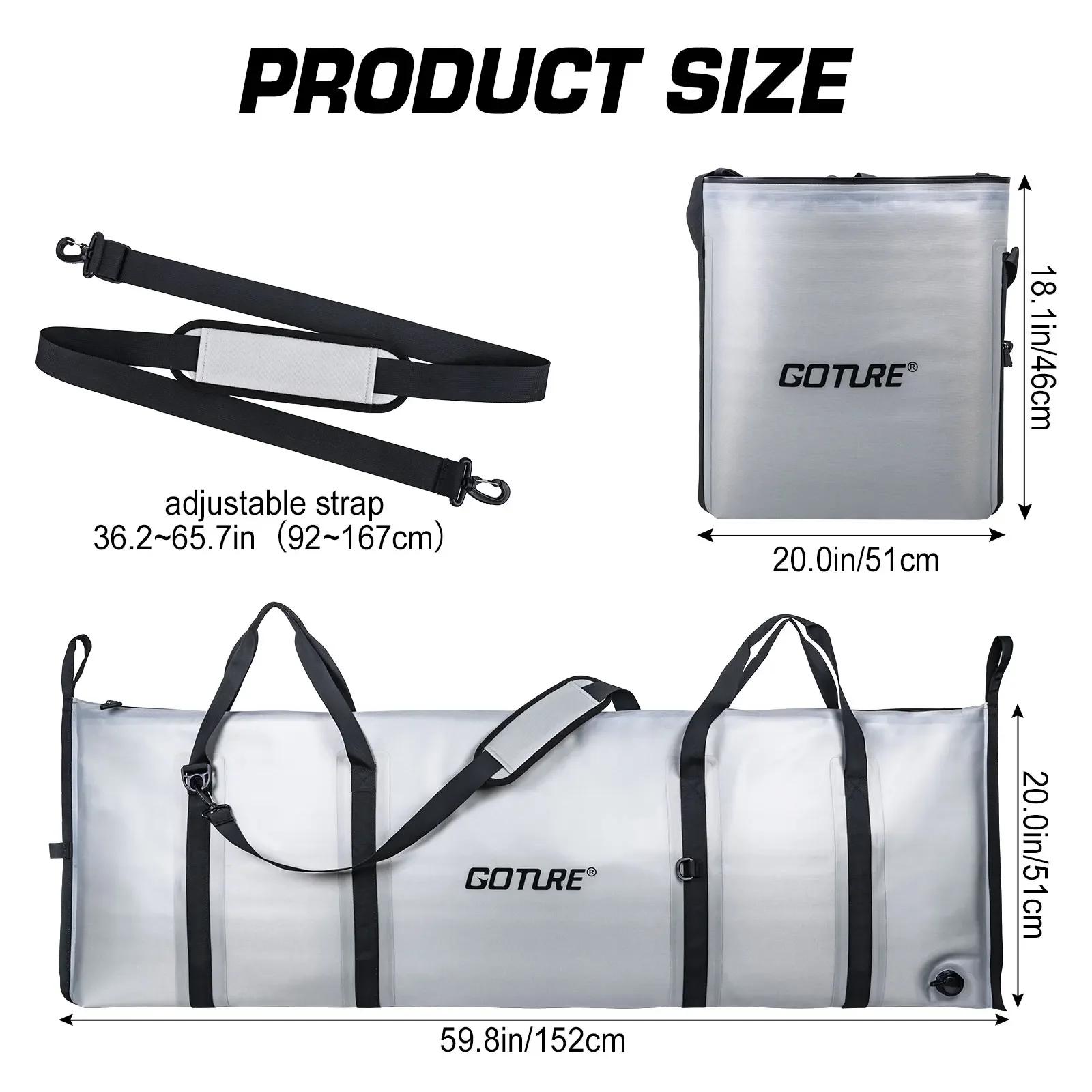 Sac isotherme Goture pour poissons vivants pêche en mer - Fraîcheur 72h étanche et pliable