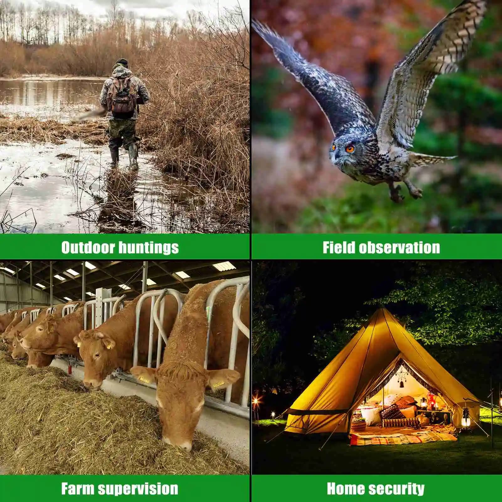 Caméra trail étanche IP66 2.0 pouces 1080P 16MP pour surveillance ferme observation champ pêche