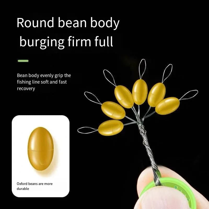 60 space beans pour arrêts de ligne pêche mer et carpe - Tailles S à XL - Flotteurs ronds