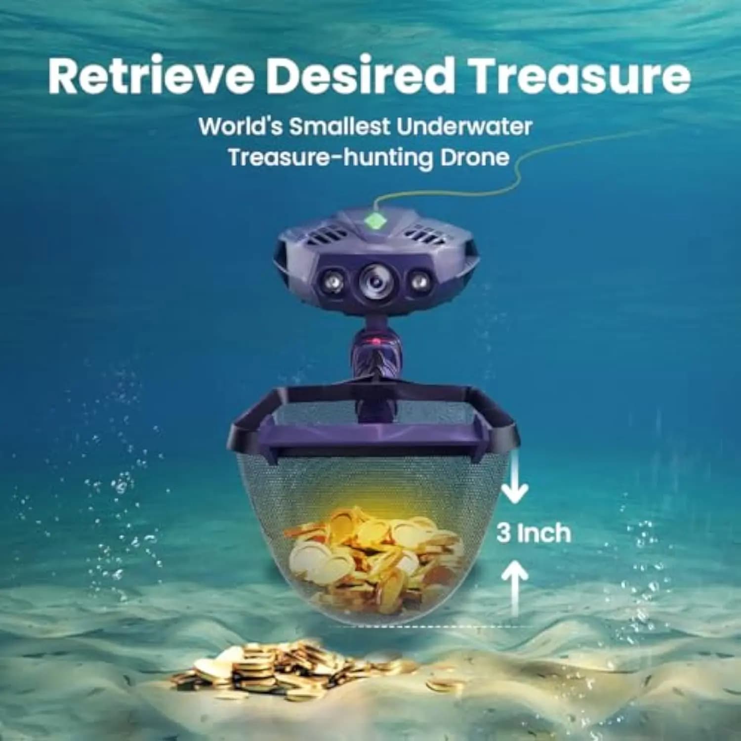 Drone sous-marin CHASING Dory Explore avec détecteur de métaux pour chasse au trésor et exploration 14.5m