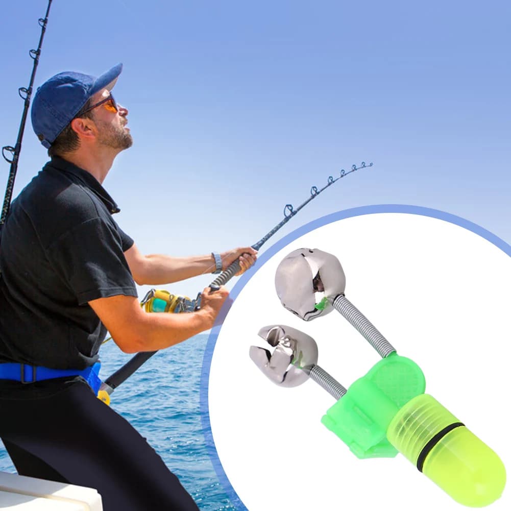 Cloches de pêche lumineuses LED 5-50 pièces pour alarmes de touche nocturnes sur canne