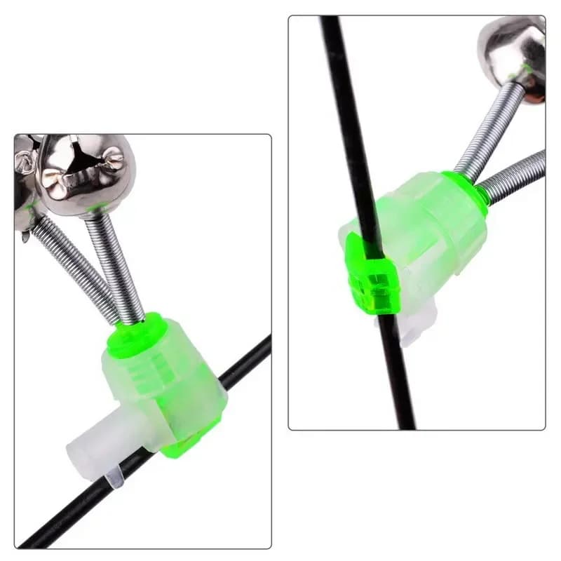 Lot de 5 clochettes de pêche avec clips Aorace - Accessoires alarme de touche pour carpe et pêche sportive