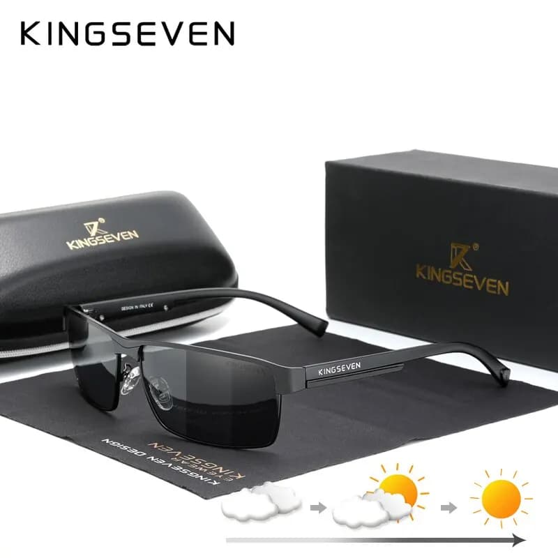 Lunettes de soleil photochromiques polarisées KINGSEVEN pour pêche - Verres caméléon UV400 anti-éblouissement