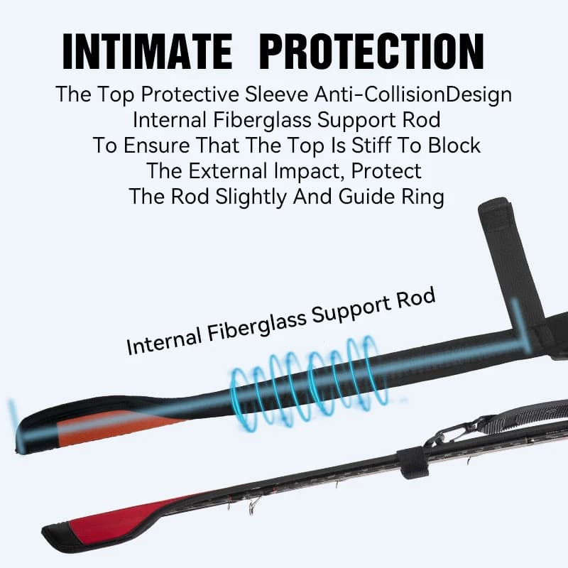 Sac protection cannes spinning Kingdom 73-152cm - Housse réglable avec corde protection cannes stockage pêche