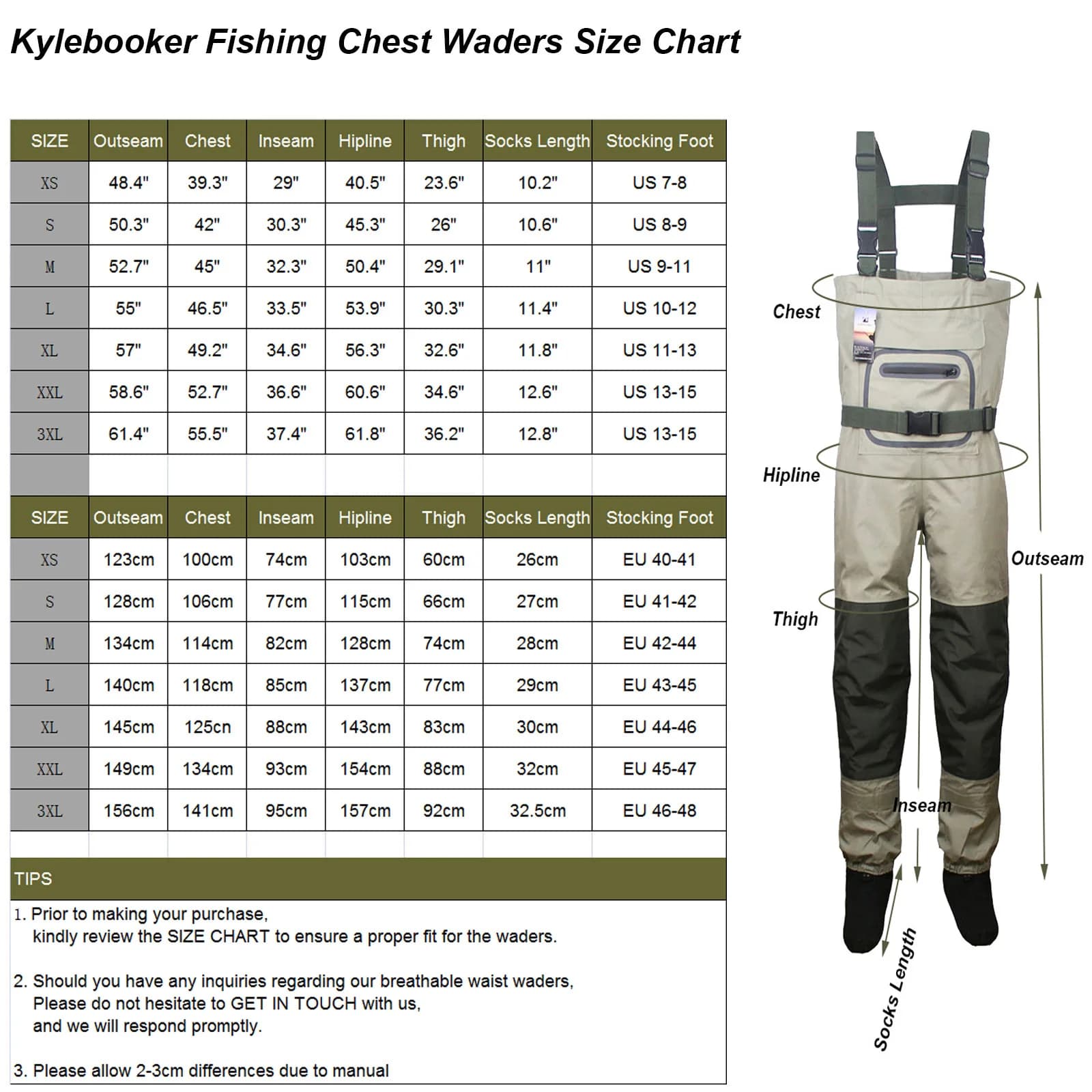 Combinaison de pêche respirante et confortable pour homme et femme, waders cuissarde pieds nus durable