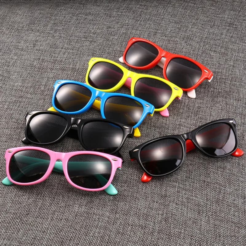 Lunettes de soleil polarisées enfants pour pêche - Design coloré en silicone UV400