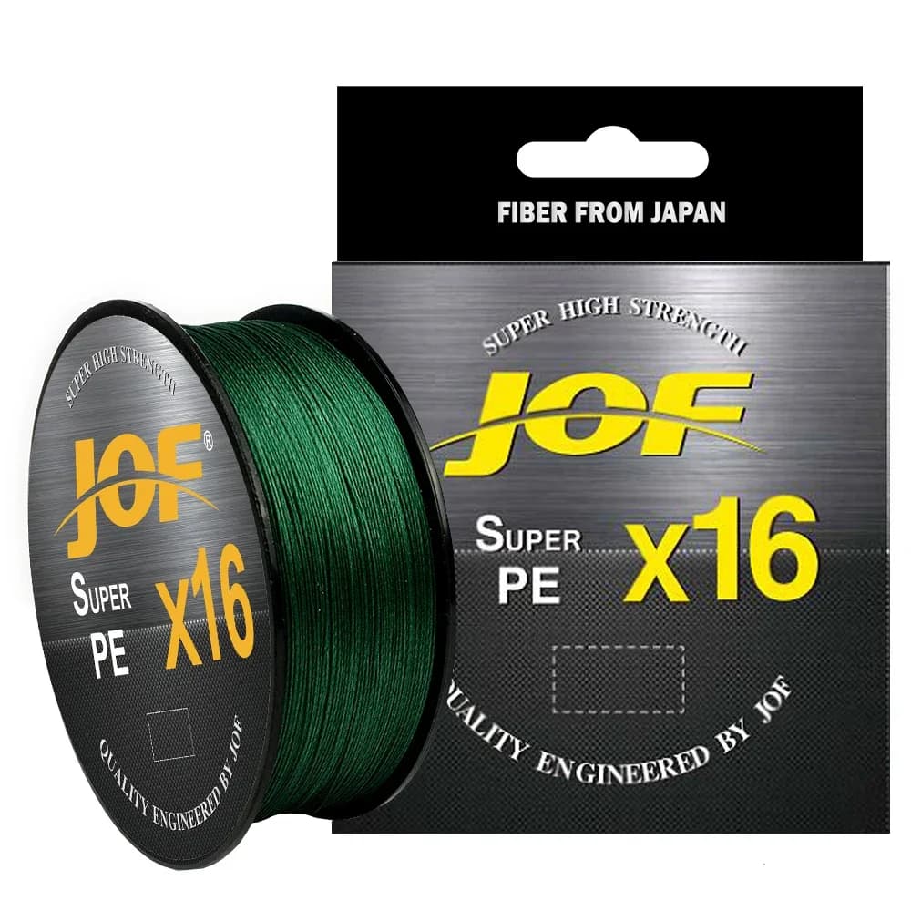 Ligne tressée JOF X16 16 brins 500M haute résistance 25-100LB - Multifilament PE ultra-souple et durable