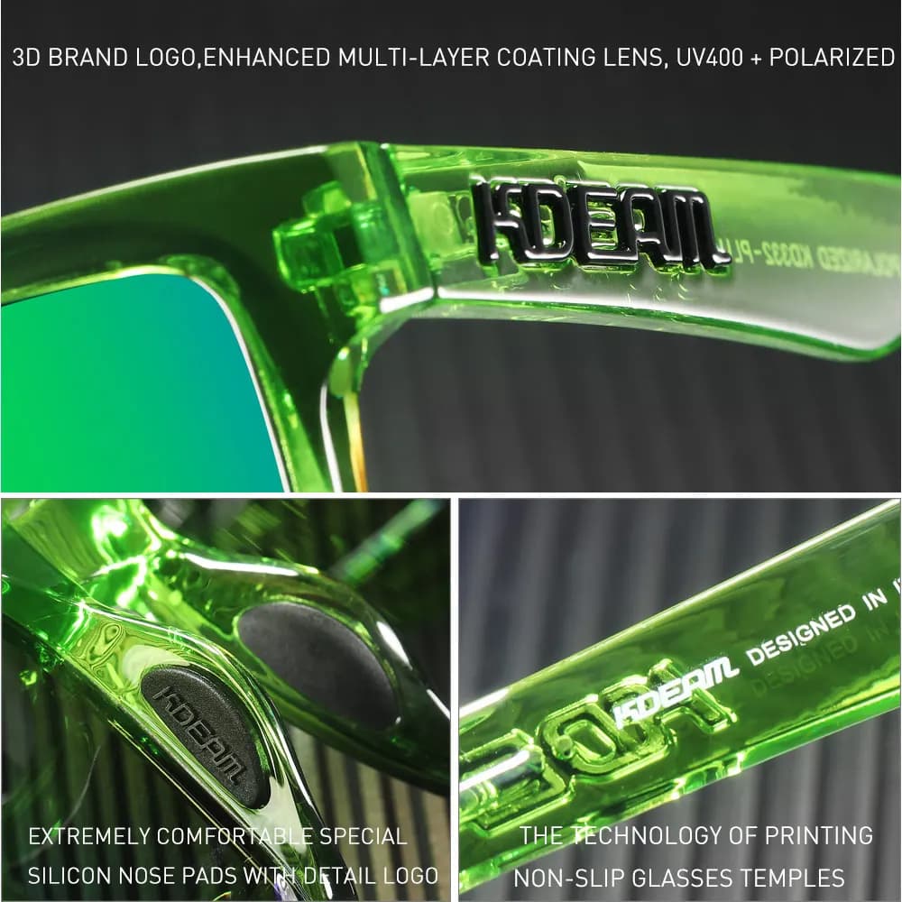 Lunettes de soleil polarisées photochromiques vision nocturne surdimensionnées pour hommes - Largeur 154mm