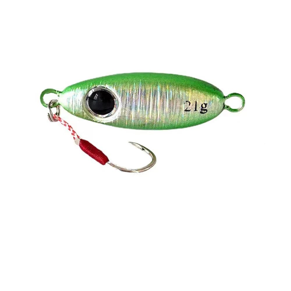Micro cuillers métal 6 pièces 5.5g à 21g - Leurres de jigging pour pêche du bord en mer et eau douce