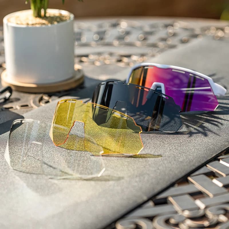 Lunettes vélo pêche ROCKBROS polarisées - 4 verres interchangeables - Monture myopie